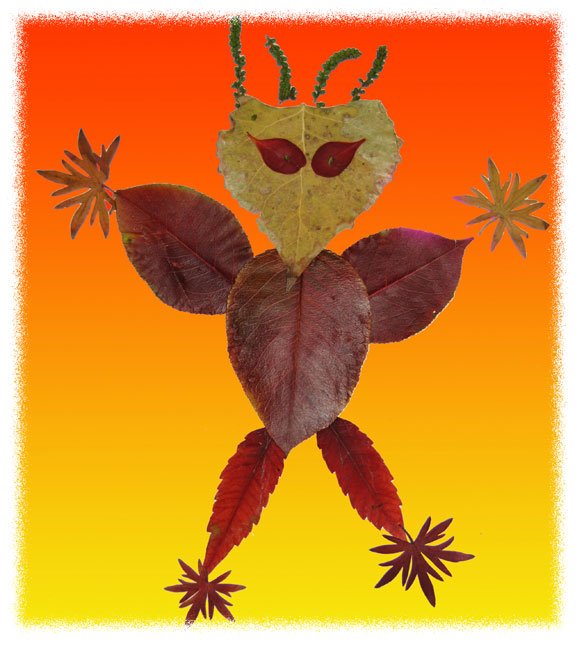 Creating Leaf Creatures with Kids