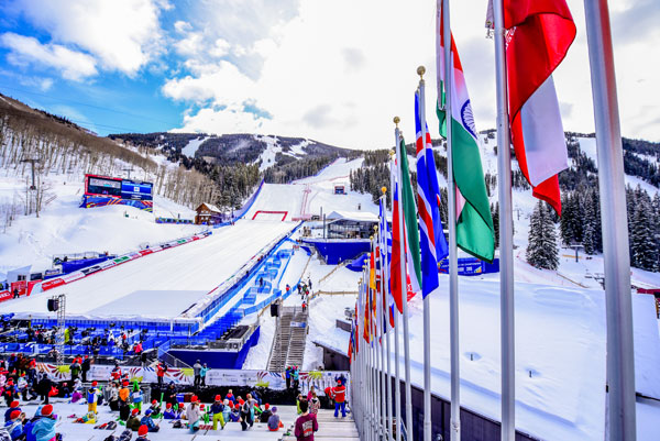 Red Tail Stadium at Beaver Creek is humming on a daily basis during the 2015 FIS Alpine World Ski Championships. Photo: Logan Robertson