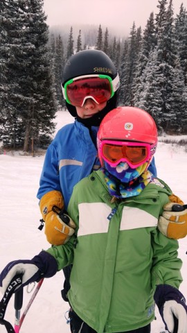 Siblings getting along on the slopes at Copper. Magic. ©Helen Olsson