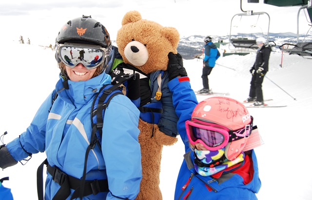 Ski Day with a Bear Named Fudgie